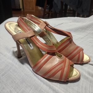 Manolo Blahnik Vintage Peep Toe Heel Pumps